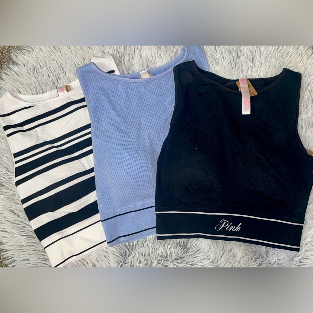 PINK Victoria's Secret Crop Top/Bralette Bundle